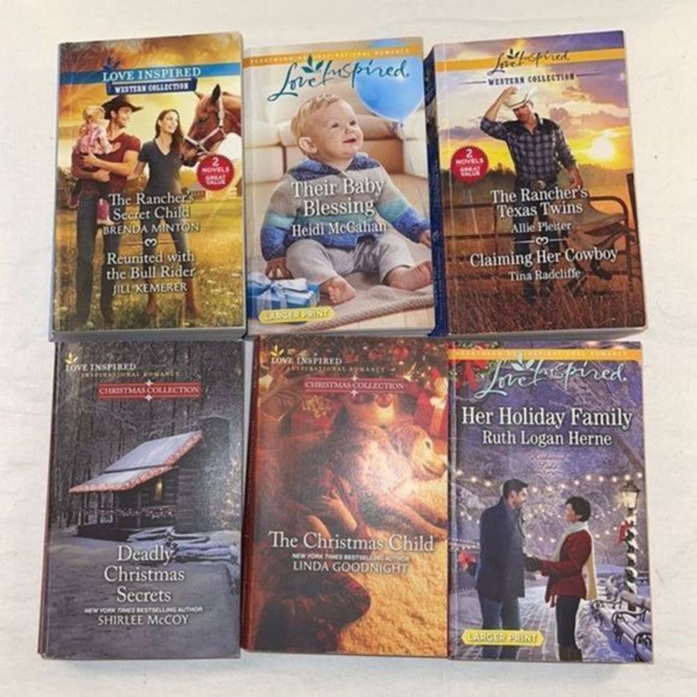 Books - Lot of 6 Love Inspired Romance Novels‎